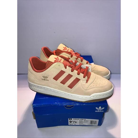 adidas Other - Adidas Forum Low CL Mens Shoe Glow Orange PreRed Gum Bottom JS1098 Size 9.5 NEW